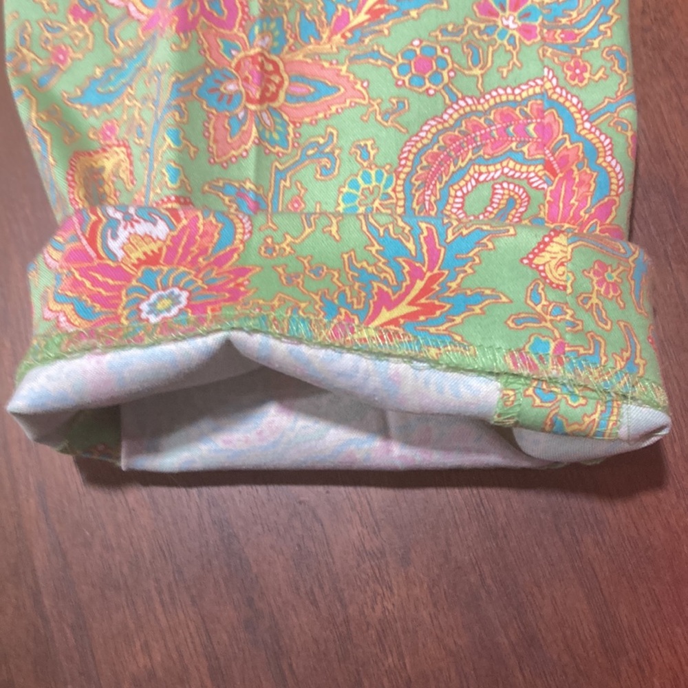Lauren Ralph Lauren lime green pink paisley pants 4P - Picture 9 of 9